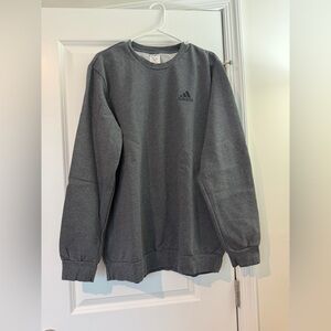 Adidas Men’s Essentials Fleece Feel Cozy Sweatshirt Gray